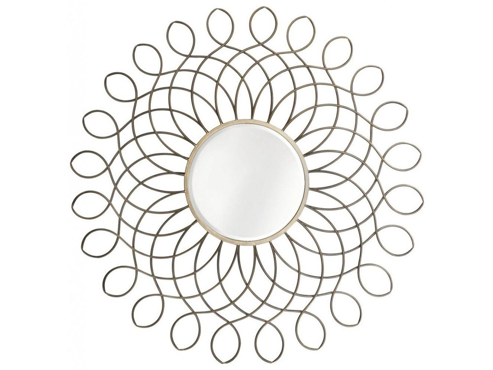 Decorative Scroll pattern Mirror with Glass in Iron 