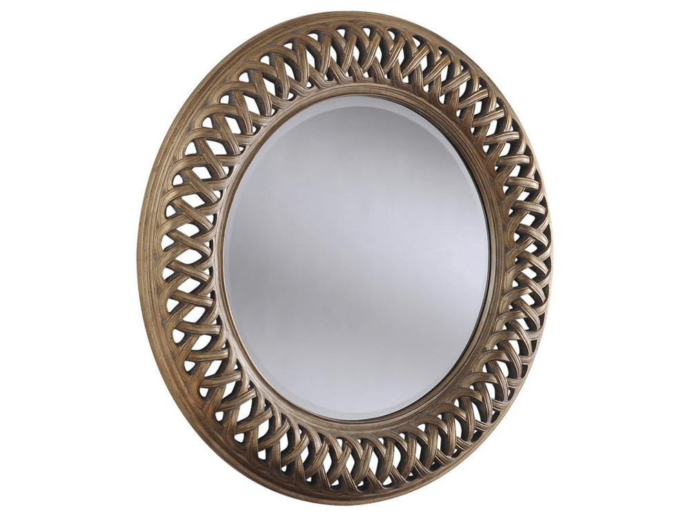 Decorative Criss Cross pattern Mirror with Glass in Aluminum 