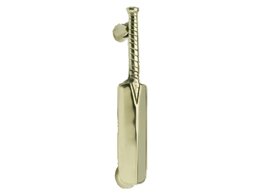 Cricket Bat Polished Brass Knocker