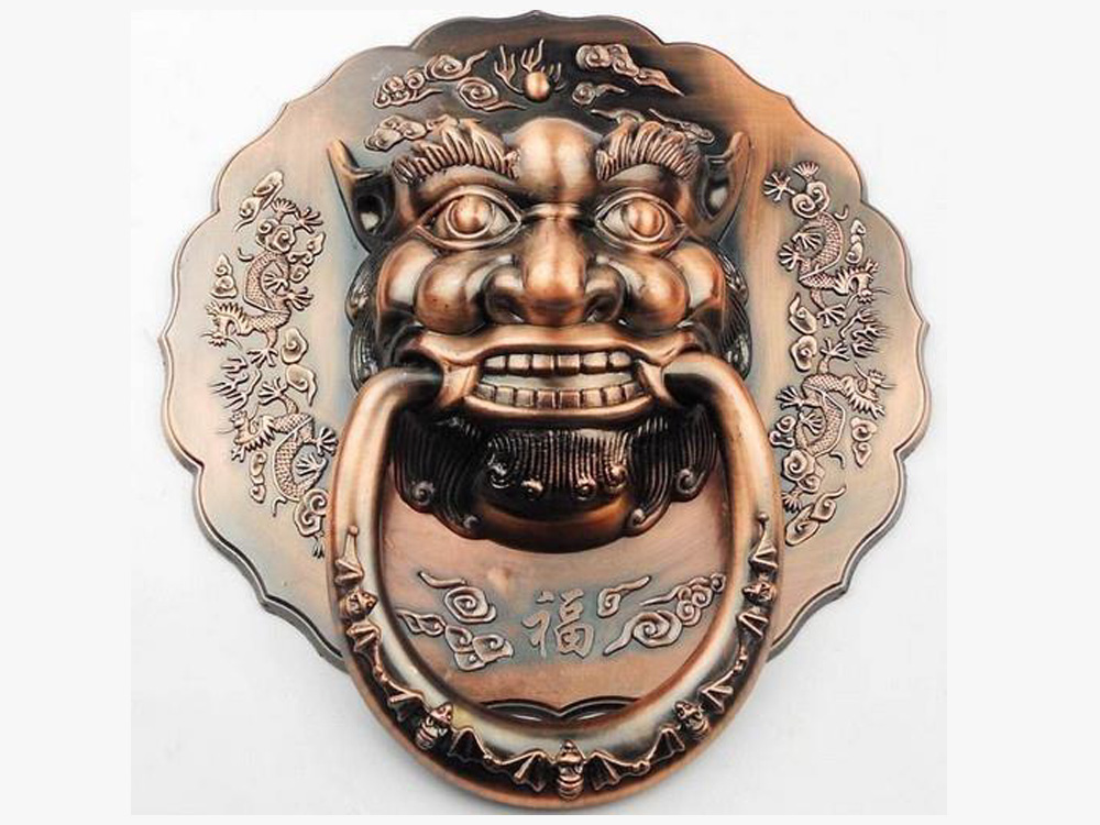 Ancient Chinese Fu Lion Design Door Knocker