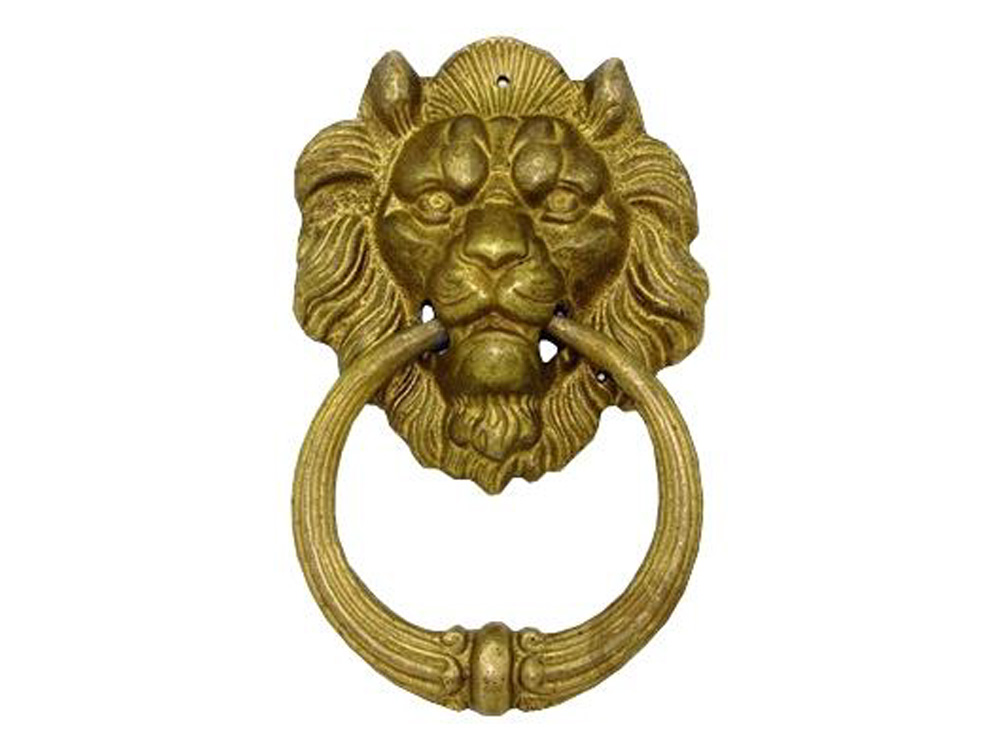 Vintage Fierce Lion Head Door Knocker