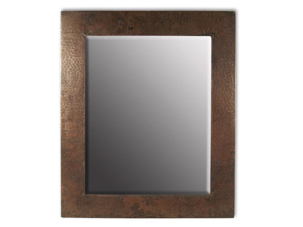 Decorative Aluminum with Hammered and Beveled Glass Mirror
