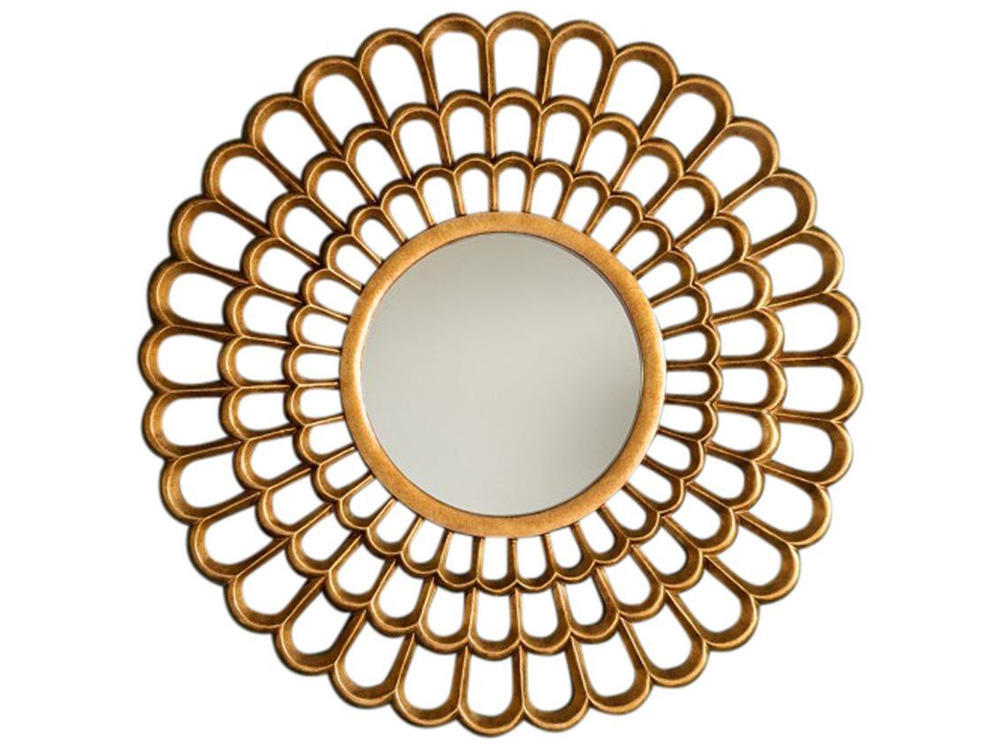 Decorative Aluminum flowering design mirror with Glass