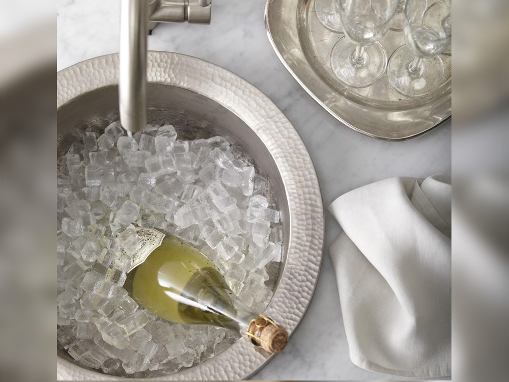 16" Round Copper Drop-In Prep & Bar Sink