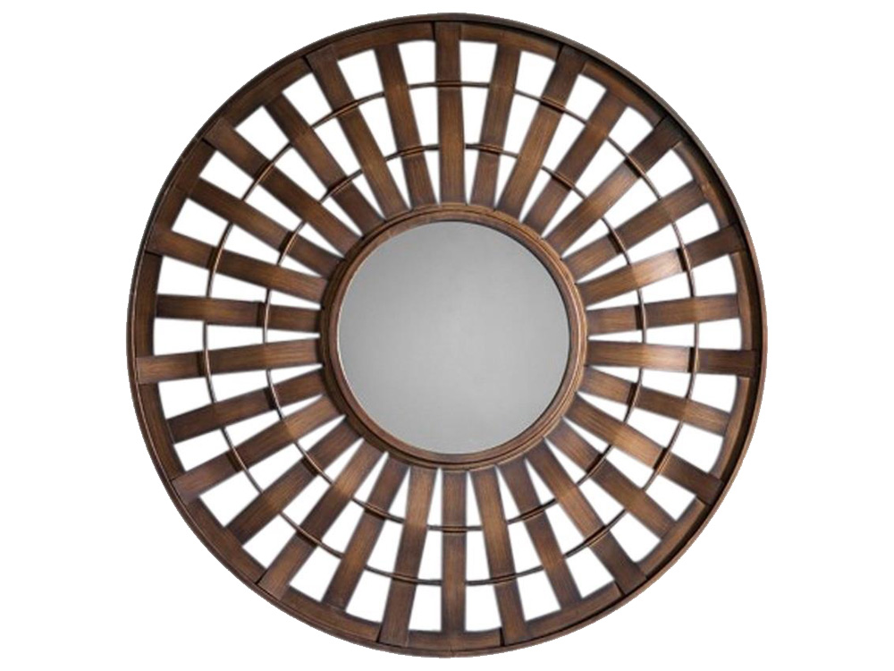 Decorative Iron Round Mirror with Glass