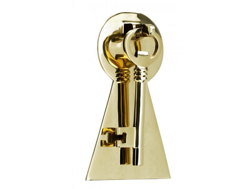 Key Style Polished Brass Knocker
