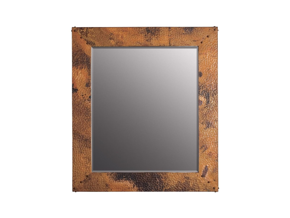 Decorative Aluminum with Hammered and Beveled Glass Mirror