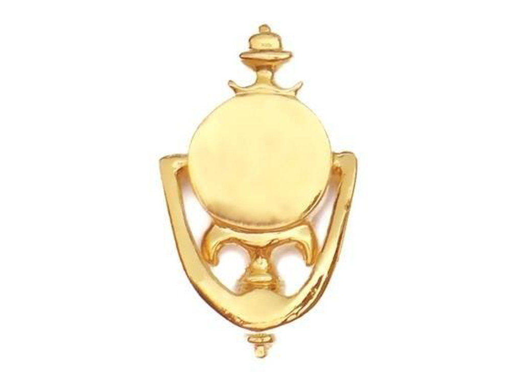 Classic Colour Gold Plated Brass Door Knocker