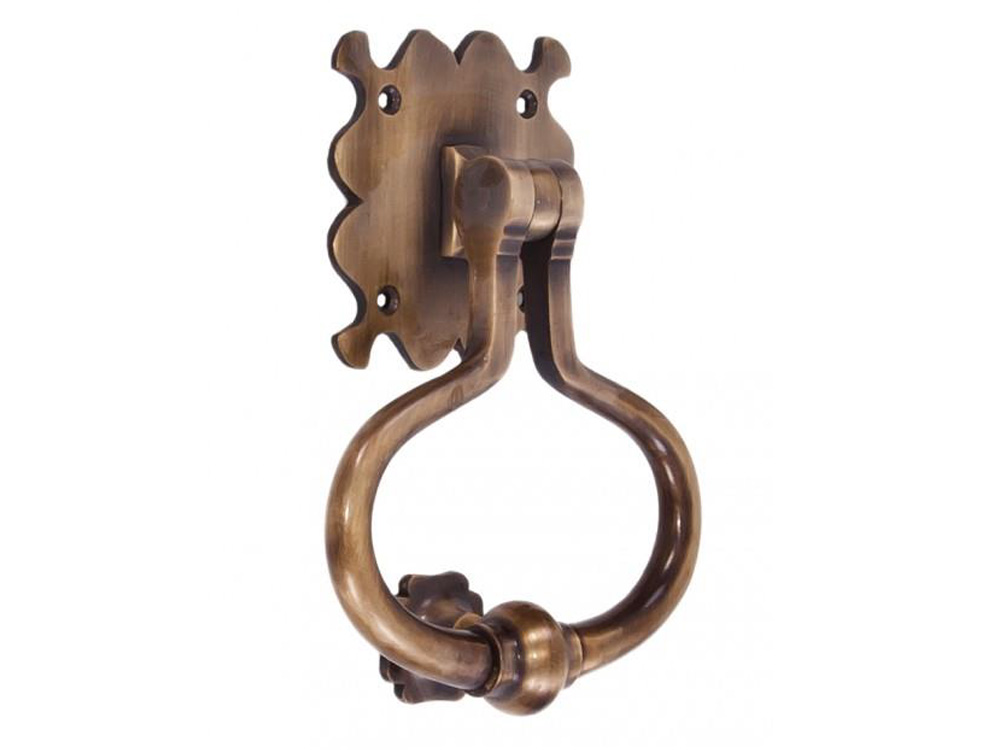 Ring Pull Antique brass Knocker
